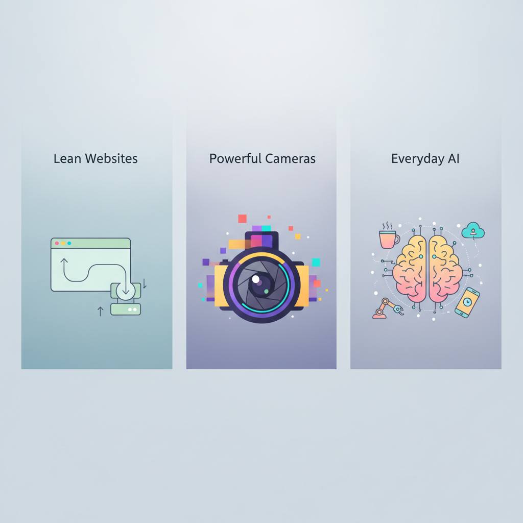 Lean Websites, Powerful Cameras, and Everyday AI: Tech's Next Steps